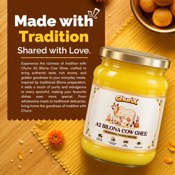 Chunx A2 Desi Cow Ghee - Traditional Bilona Churned